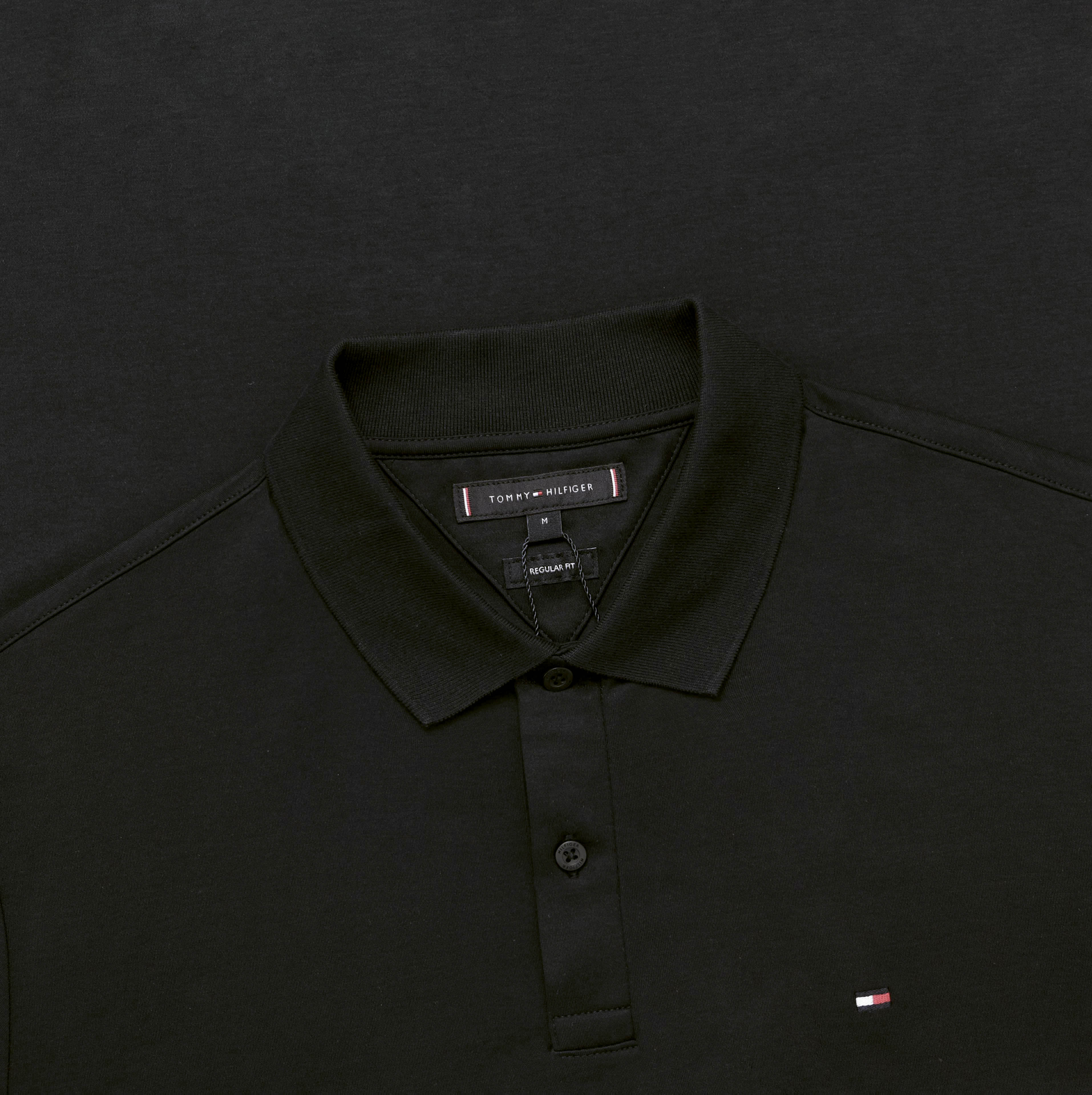 Áo Polo Tommy Hilfiger M L/S Liquid Cotton Reg / Black