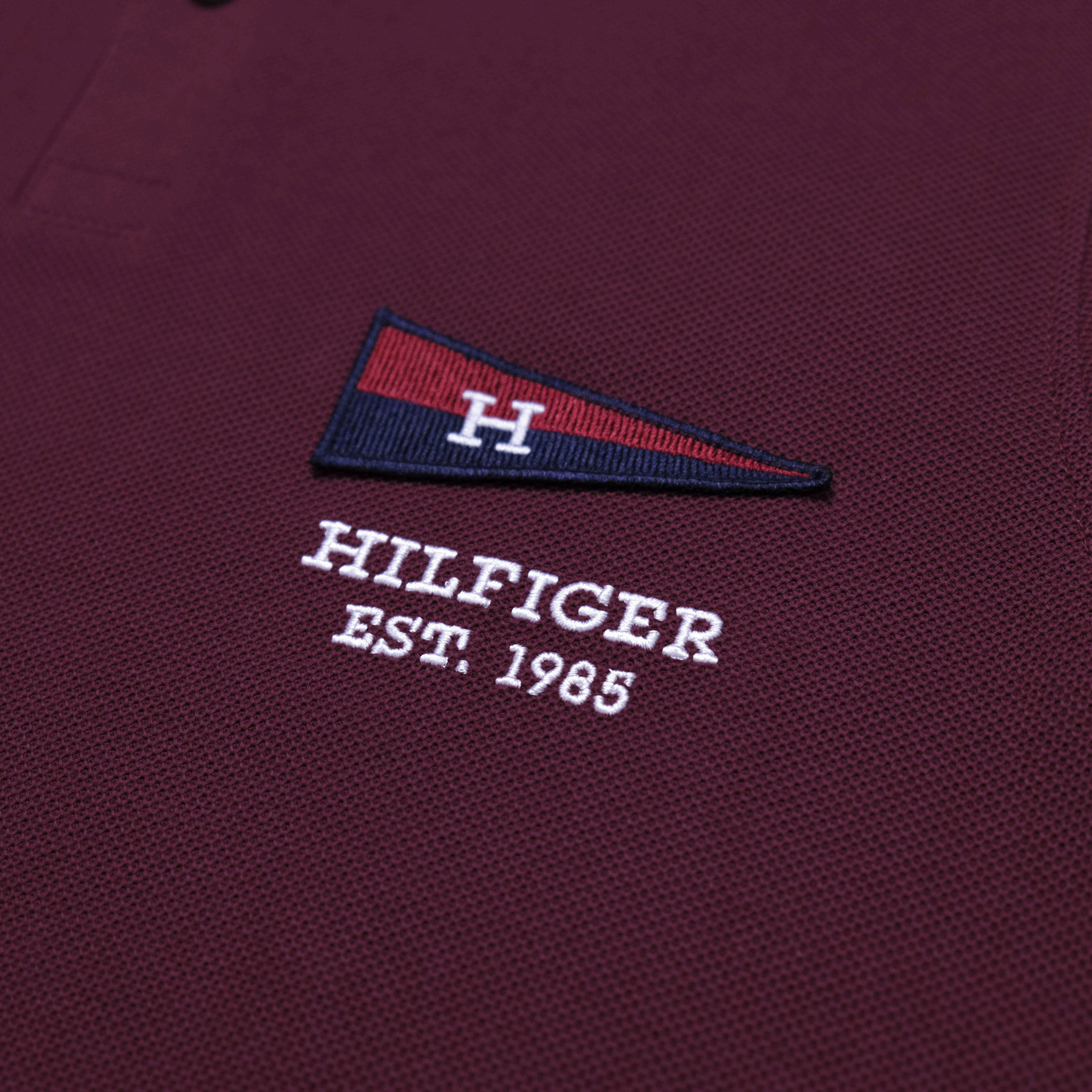 Áo Polo Tommy Hilfiger M Vertical Flag Reg / Deep Rouge