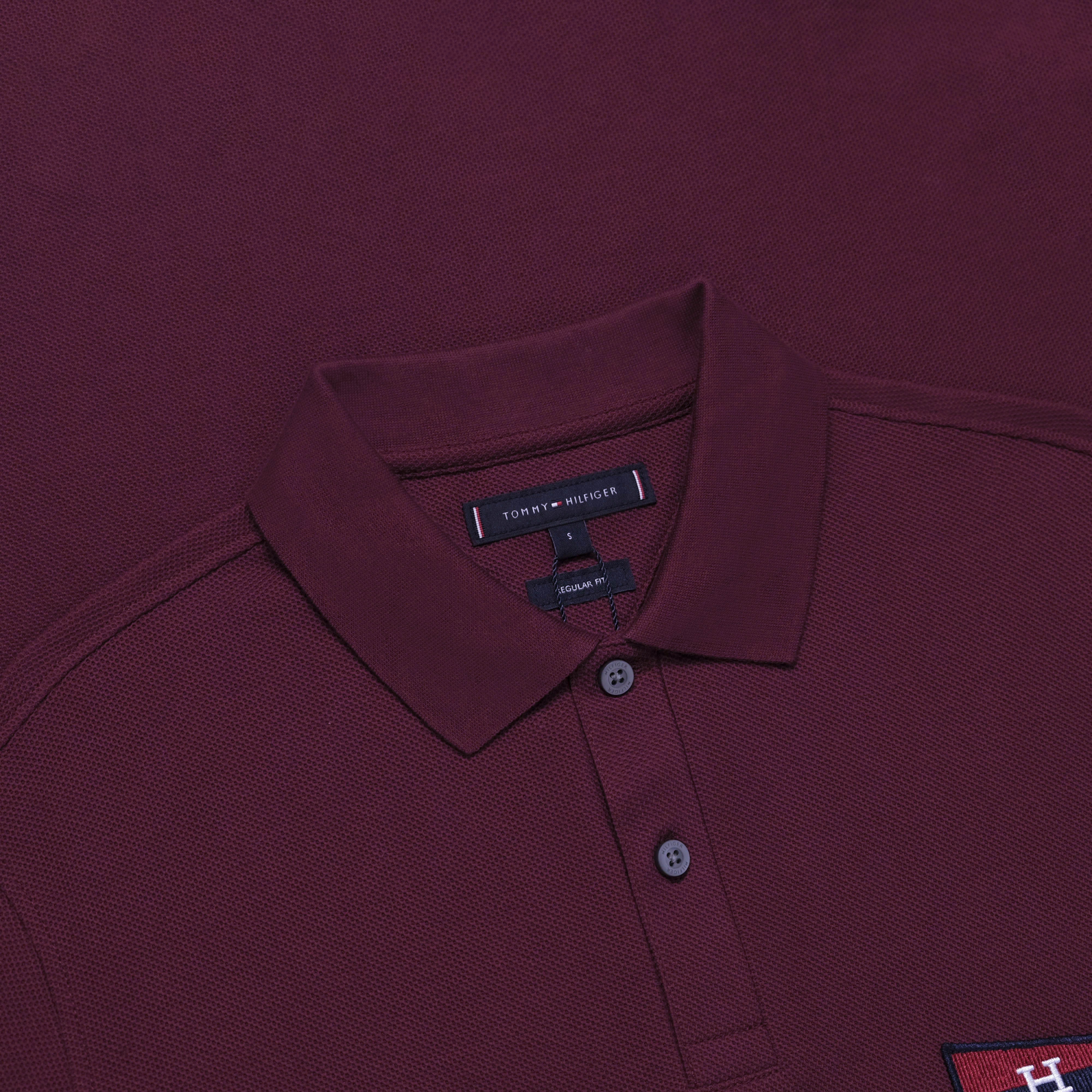 Áo Polo Tommy Hilfiger M Vertical Flag Reg / Deep Rouge
