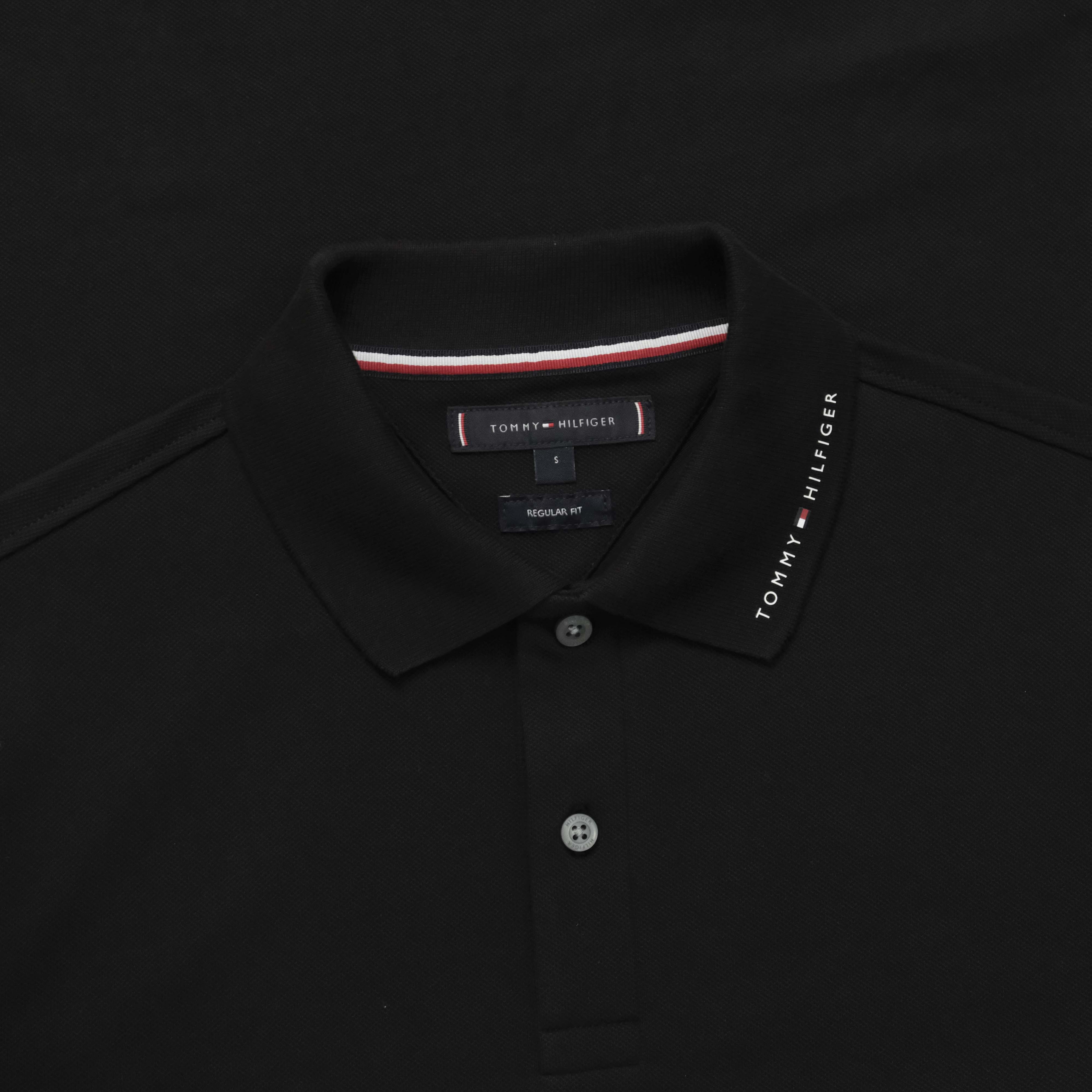 Áo Polo Tommy Hilfiger M TM FLG Tip Reg / Black