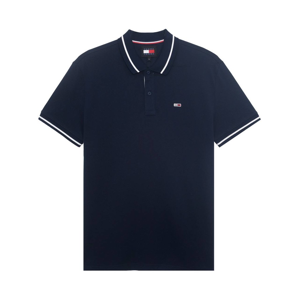 Áo Polo Tommy Jeans Tipping Dark Night Navy