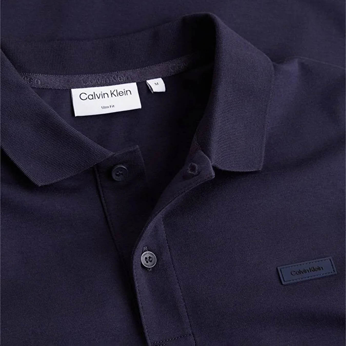 Áo Polo Calvin Klein Smooth Cotton Slim / Night Sky