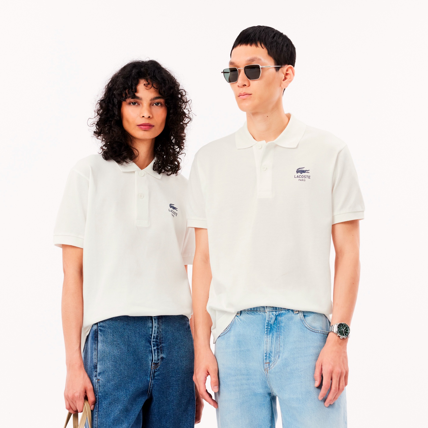 Áo Polo Lacoste Unisex Dáng Cổ Điển Họa Tiết In