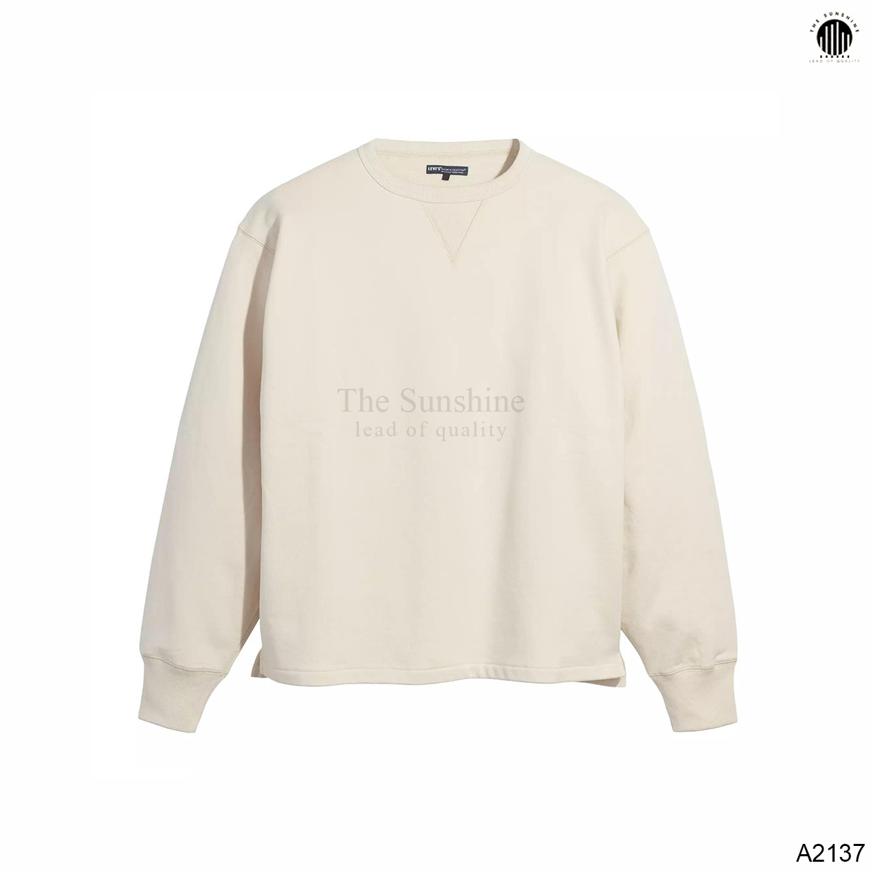 Áo Sweater Levi's Made&Crafted Relaxed Crewneck Sweatshirt Oatmeal |  thesunshine