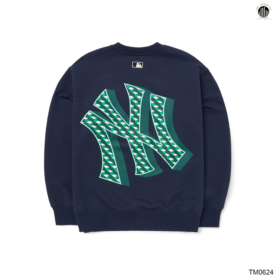 Áo Sweater MLB monogram x AESPA  Xuất Hàn  màu Đen  màu Xanh  Shopee  Việt Nam