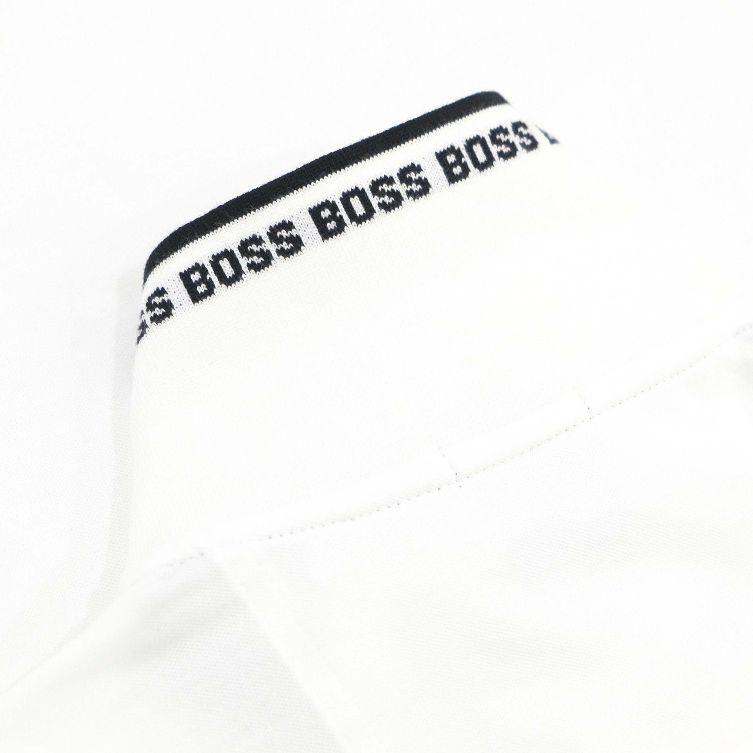 Áo Polo Hugo Boss Stretch  Cotton Slim Fit With Curved Logo -White