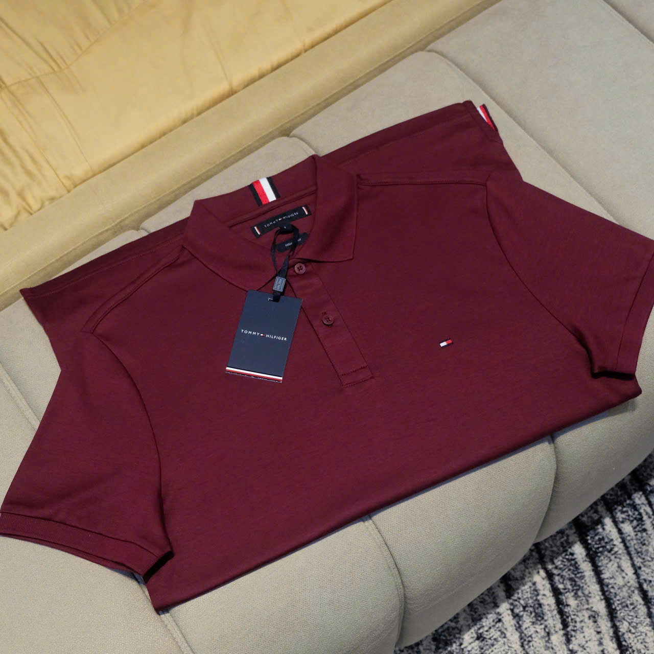 Áo Polo Tommy Hilfiger Liquid Cotton Essential Deep Rouge
