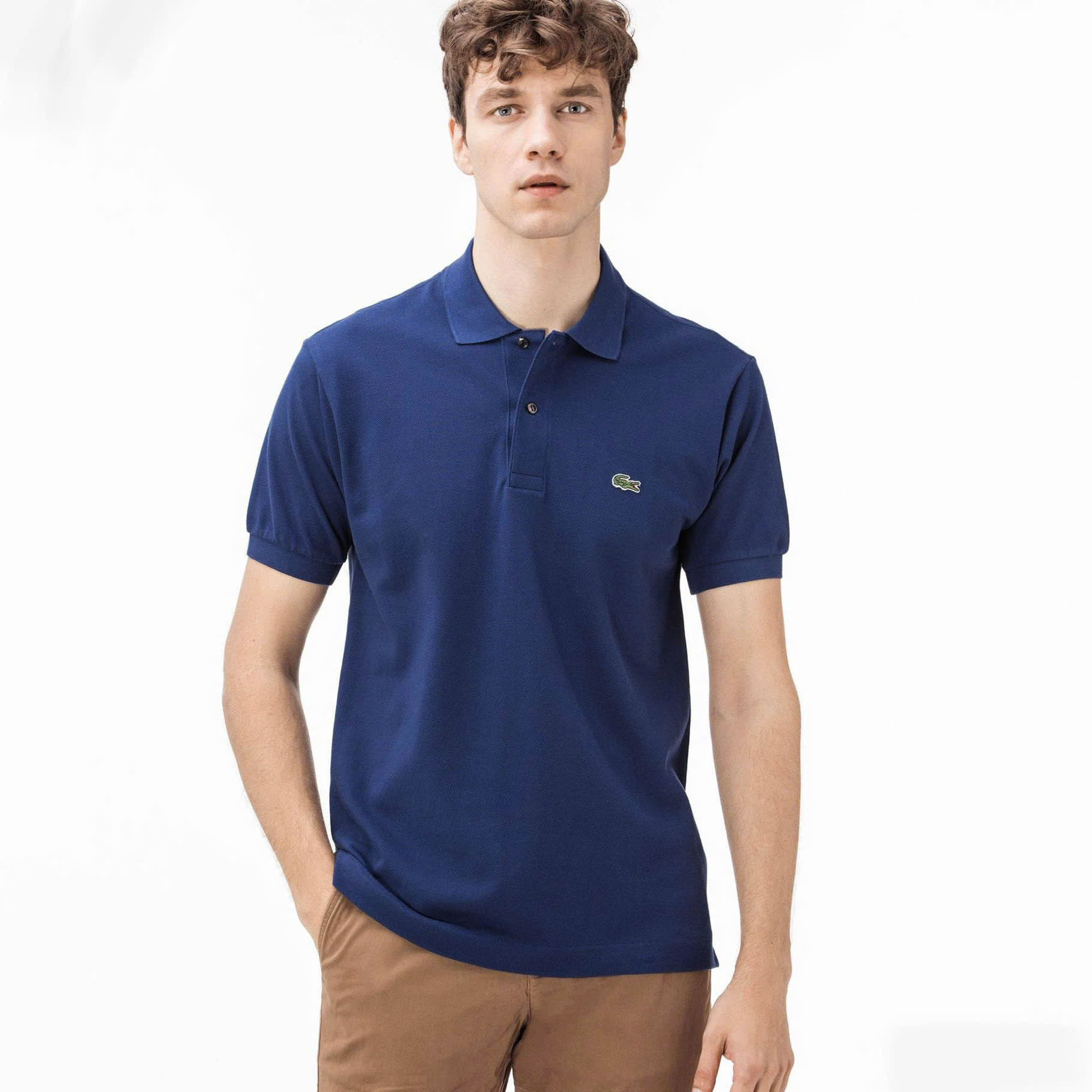 Áo Polo Lacoste Original  Petit Piqué Cotton Navy