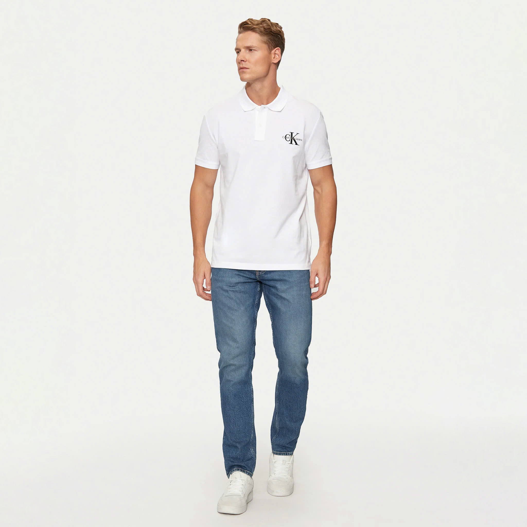 Áo Polo Calvin Klein Jeans White