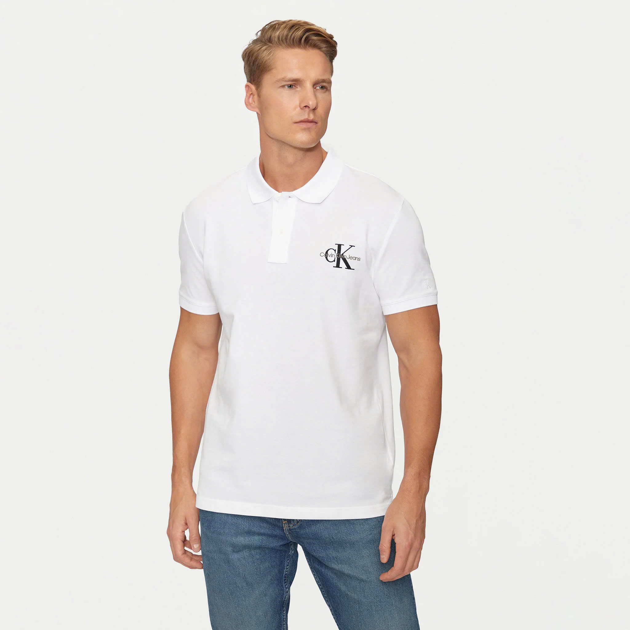 Áo Polo Calvin Klein Jeans White