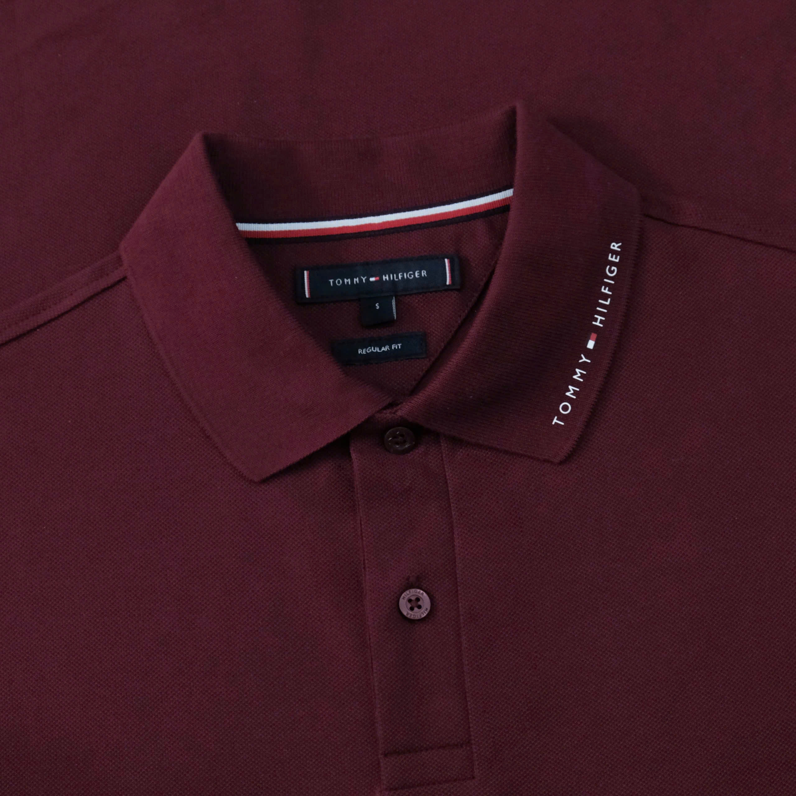 Áo Polo Tommy Hilfiger M TM FLG Tip Reg / Deep Rouge