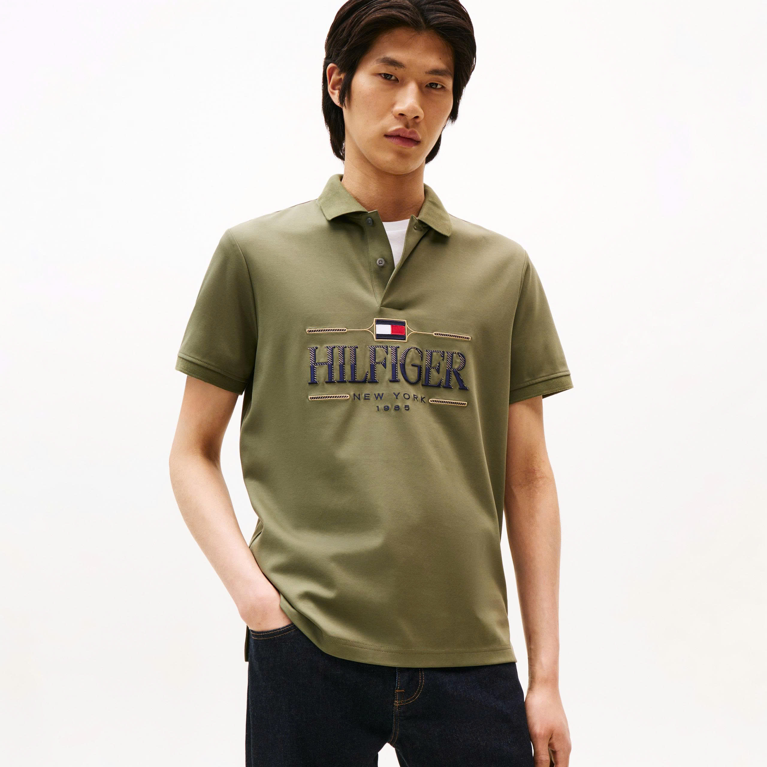 Áo Polo Tommy Hilfiger Im Icon Reg / Battle Green