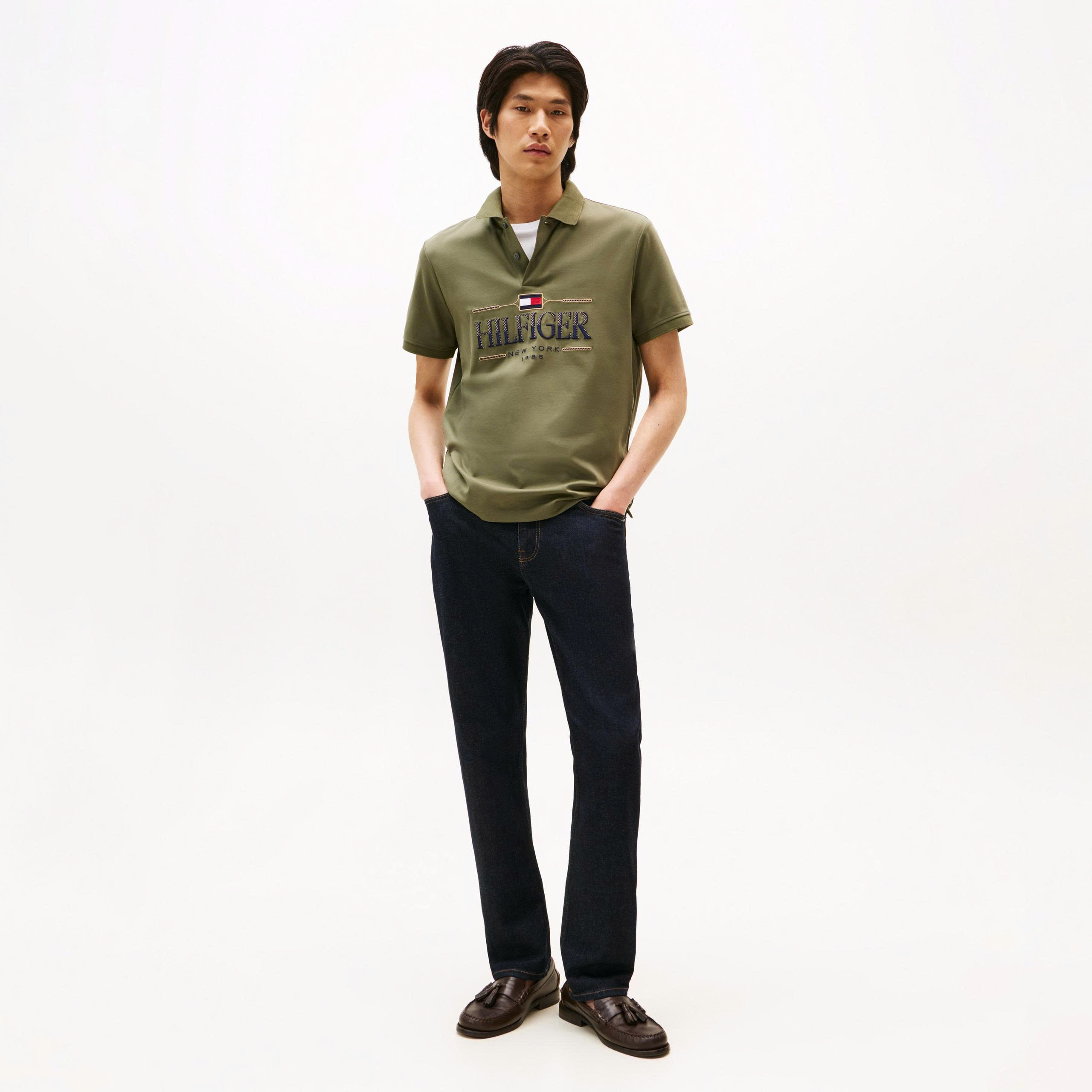 Áo Polo Tommy Hilfiger Im Icon Reg / Battle Green