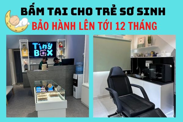 Bấm lỗ tai cho trẻ sơ sinh TinyBox - Bảo hành lên tới 12 tháng
