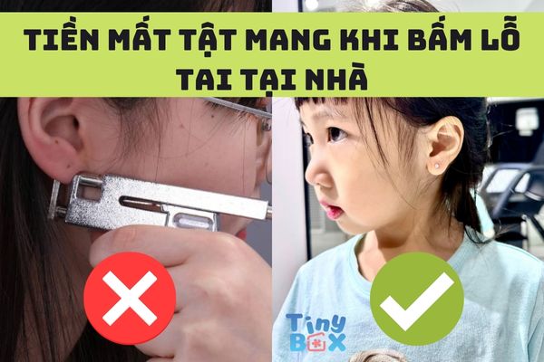 Dịch vụ bấm lỗ tai cho bé tại nhà - Cẩn thận tiền mất tật mang