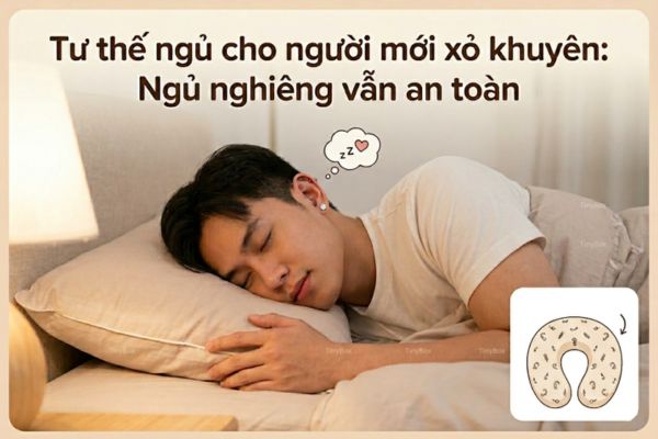 Tư thế ngủ cho người mới xỏ khuyên: Ngủ nghiêng vẫn an toàn