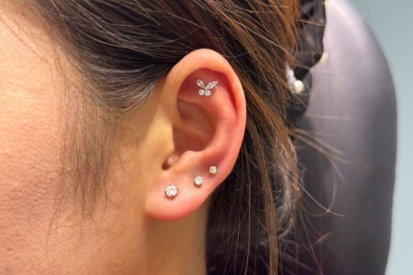 combo xỏ thùy tai upper lobe 2&3 lấp lánh