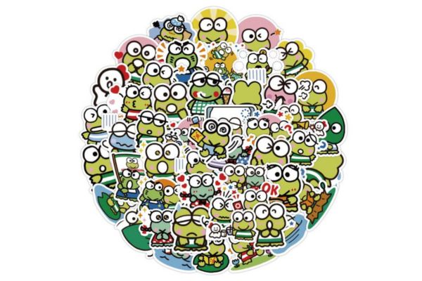 60 Miếng dán hoạt hình Keroppi dễ thương