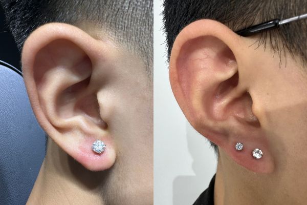 Ảnh khách xỏ khuyên tai đẹp