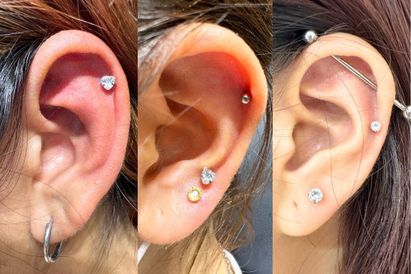 Ảnh khách xỏ khuyên tai đẹp