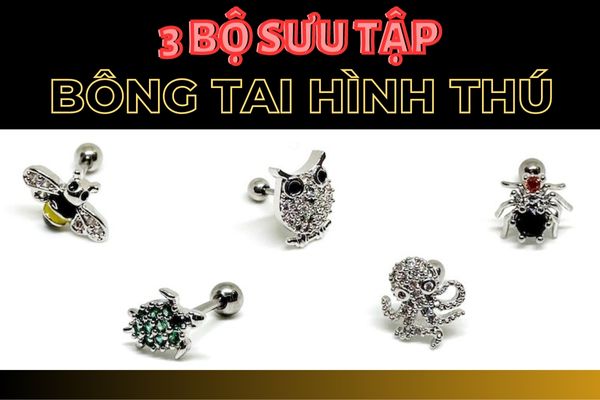  bông tai hình thú 