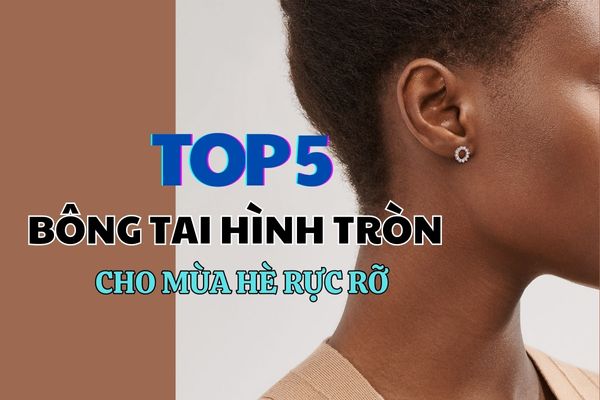 bông tai hình tròn Unisex 
