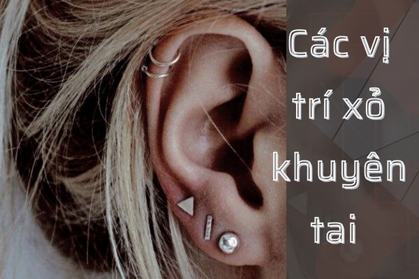 các vị trí xỏ khuyên tai