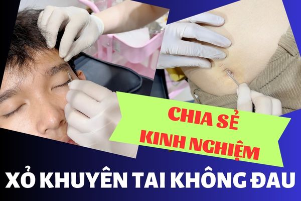 cách xỏ khuyên tai không đau 