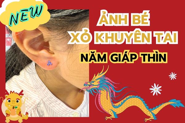 Em bé xỏ khuyên tai 