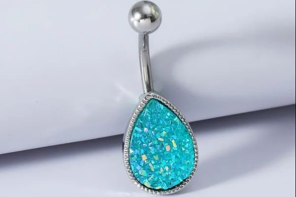 Khuyên rốn giọt nước đầy màu sắc siêu xinh