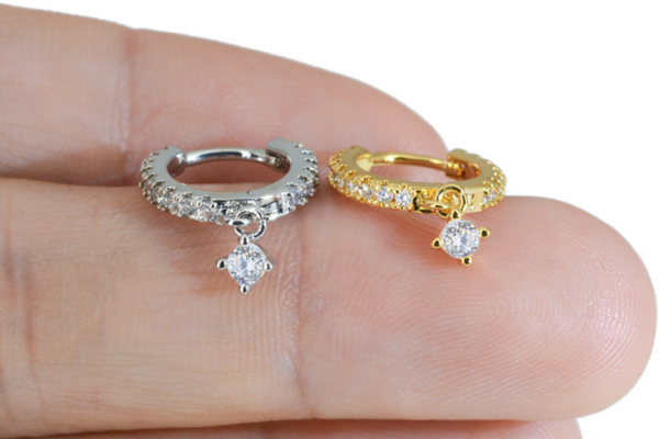 Khuyên vòng thả rơi xinh xắn 8mm