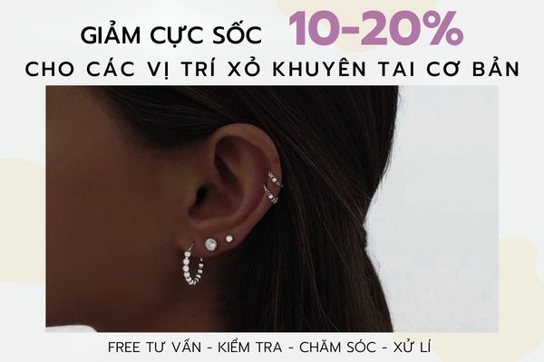 Các vị trí xỏ khuyên tai cơ bản 