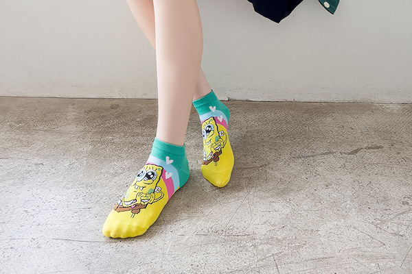 Tất ngắn hoạt hình SpongeBob đáng yêu