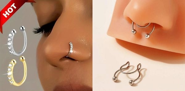 Khuyên không cần bấm - ok365vip kẹp cánh mũi - ok365vip nam châm septum
