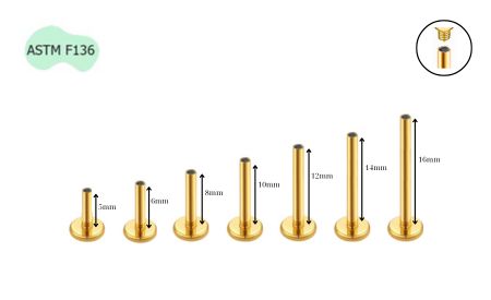 Thân khuyên màu vàng nhiều size (Down & Up Size)