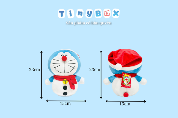 Thú bông Doraemon giáng sinh người tuyết