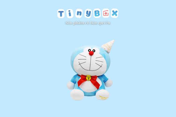 Thú bông Doraemon sinh nhật M