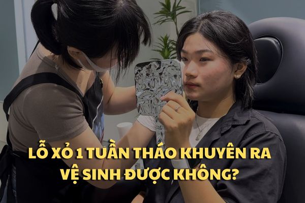 Lỗ xỏ 1 tuần tháo khuyên ra vệ sinh được không?