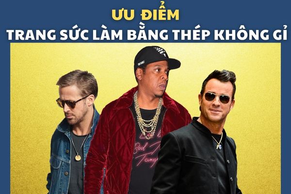 trang sức làm bằng chất liệu thép không gỉ