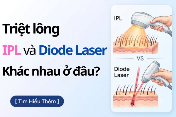 triệt lông IPL và diode laser khác nhau như thế nào