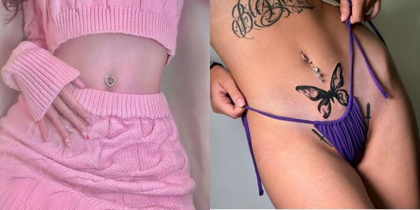 vị trí xỏ khuyên có thể giấu  - xỏ khuyên rốn