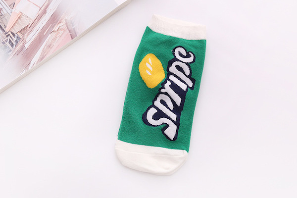Vớ cổ ngắn in hình nước ngọt Sprite 