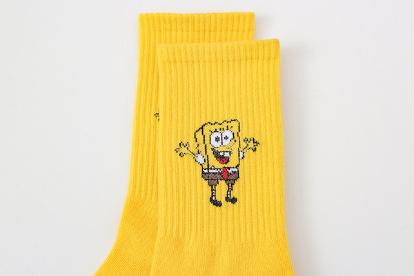Vớ dài in hình SpongeBob màu vàng