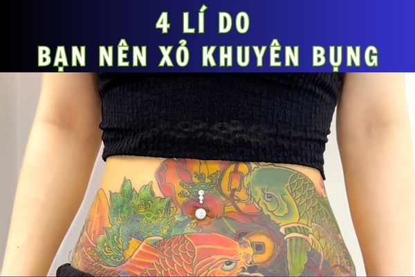 xỏ khuyên bụng