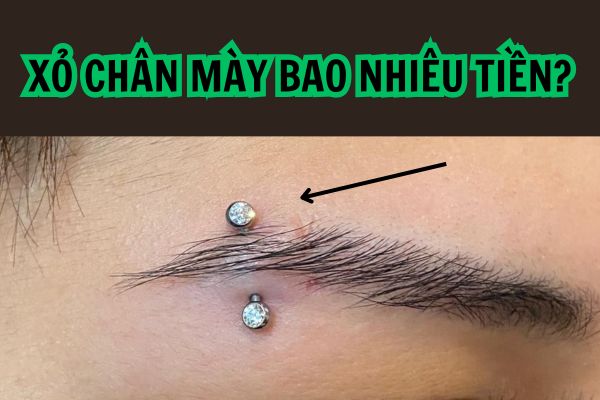 Xỏ khuyên chân mày bao nhiêu tiền?
