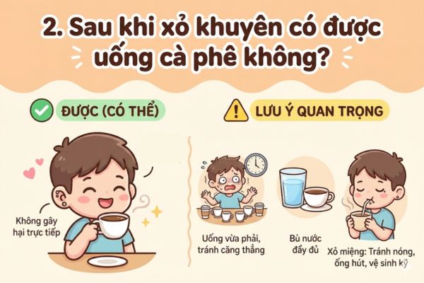 sau khi xỏ khuyên có được uống cà phê không là được, nhưng có chừng mực