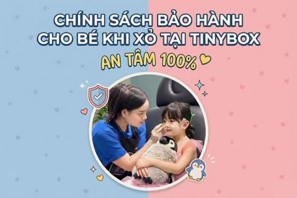 Xỏ khuyên tai cho bé ở TinyBox bảo hành như thế nào?