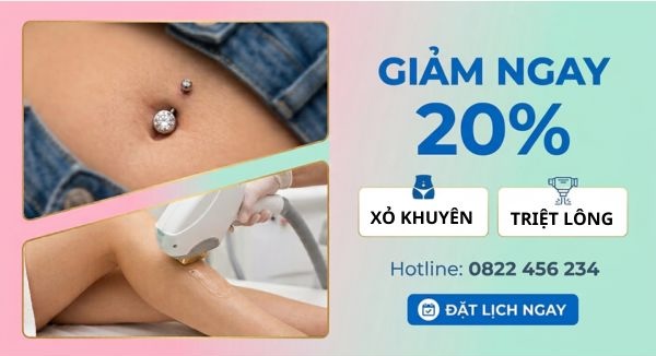 Ưu đãi đặc biệt mùa hè: Xỏ khuyên + Triệt lông giảm ngay 20%
