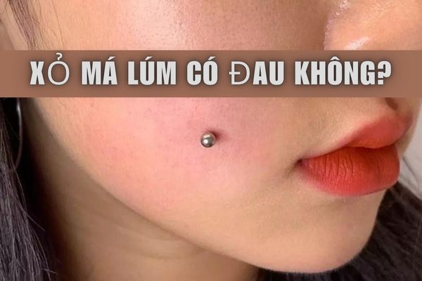 Xỏ má lúm có đau không?