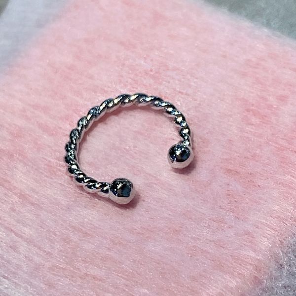 Bông tai kẹp chữ U hình xoắn ốc - 10mm